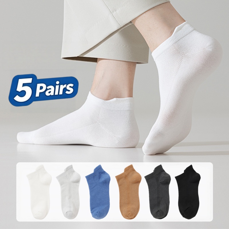 Ankle Sock Low Cut - 5 أزواج/مجموعة من جوارب الكاحل الرجالية