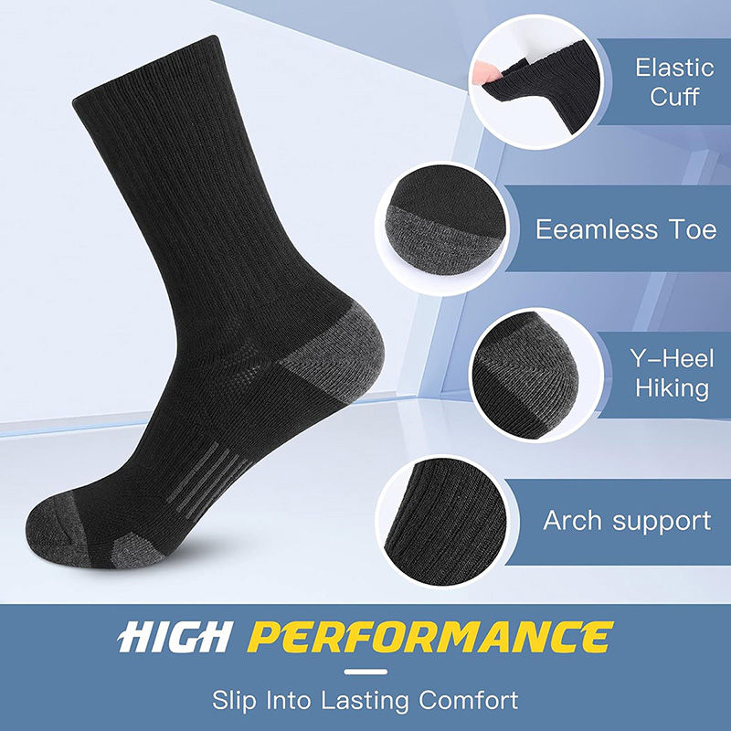 5 أزواج من الجوارب الرياضية لل - مراجعة Athletic Sock Cushion وسعره