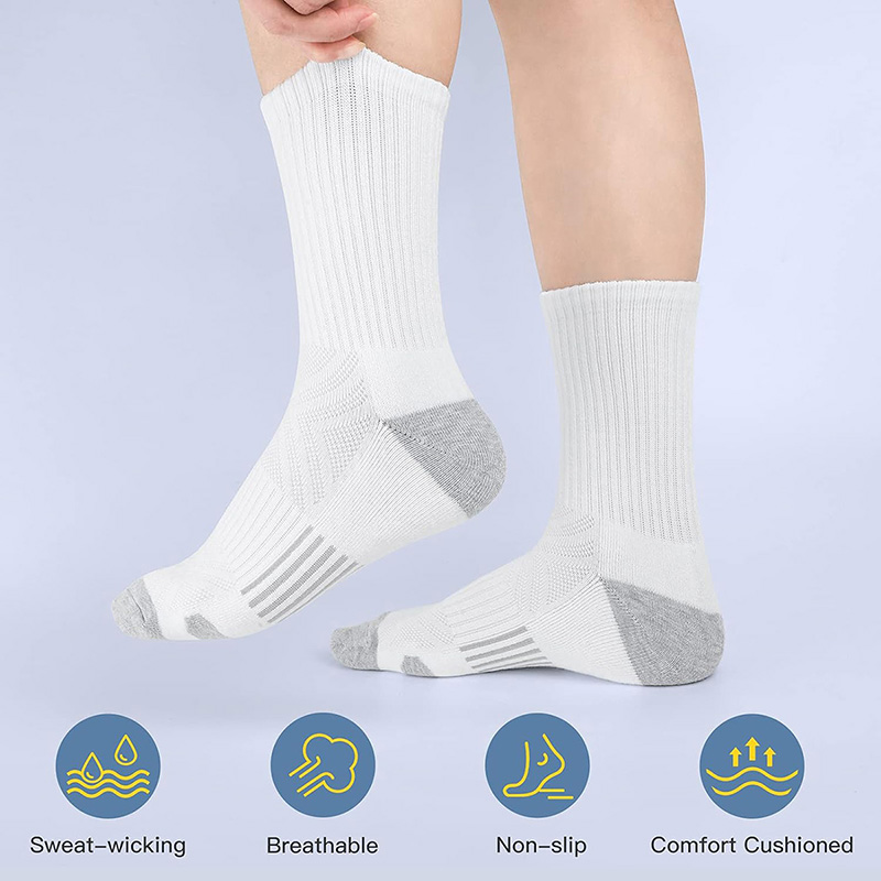5 أزواج من الجوارب الرياضية لل - مراجعة Athletic Sock Cushion وسعره
